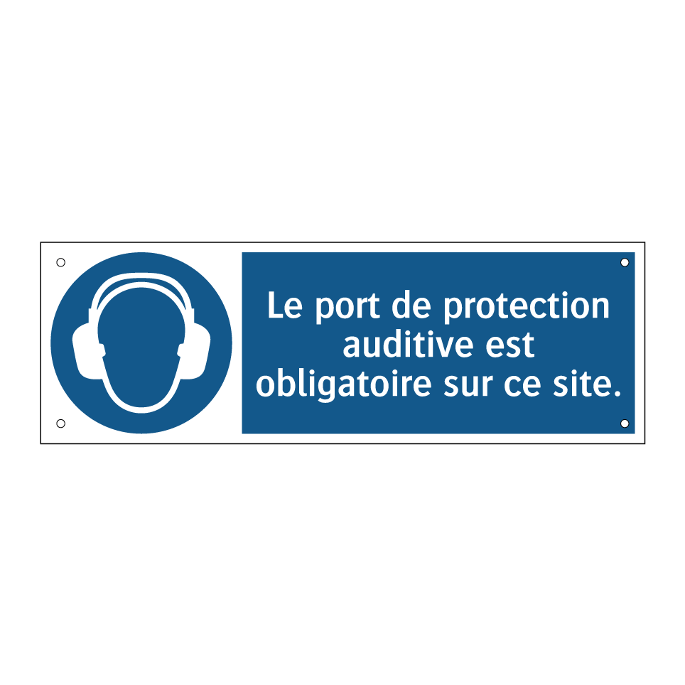 Le port de protection auditive est obligatoire sur ce site.