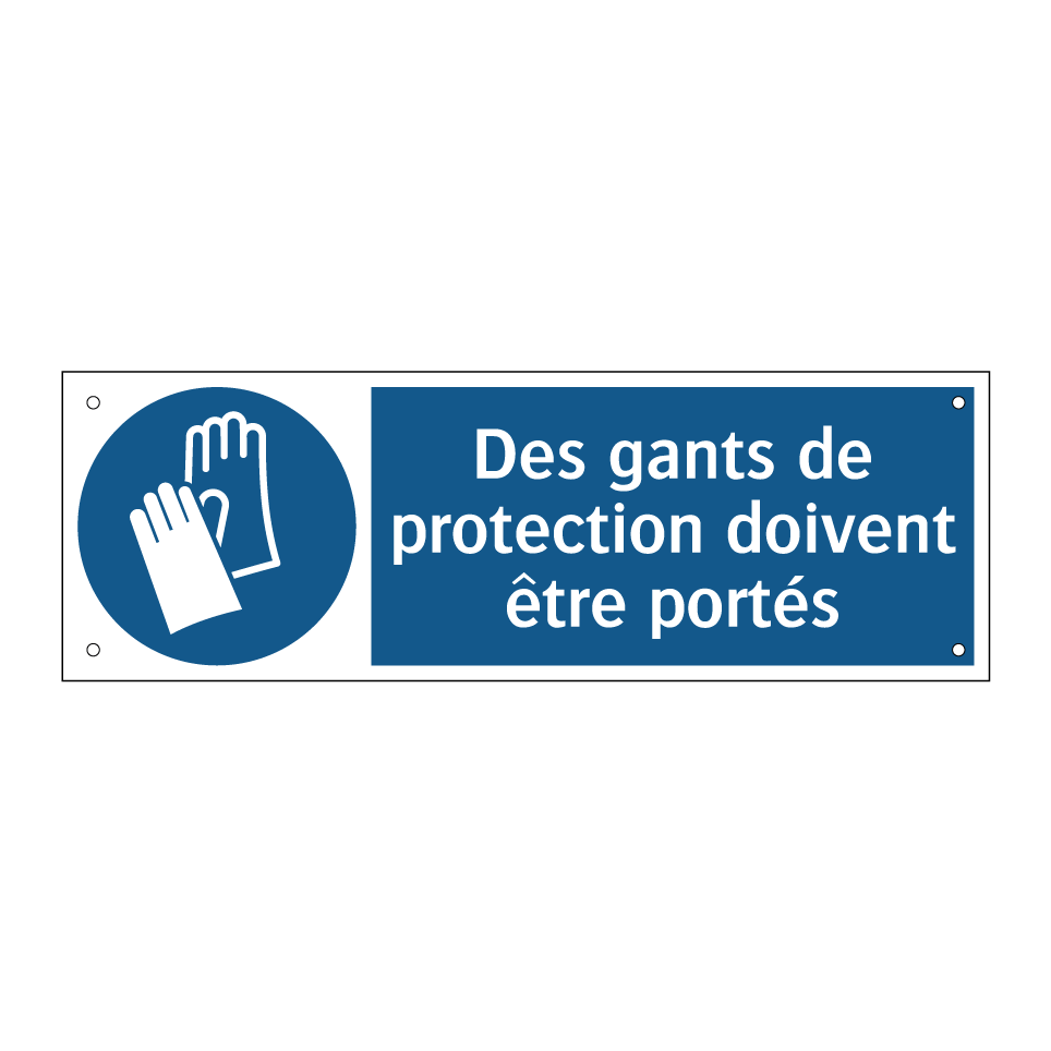 Des gants de protection doivent être portés