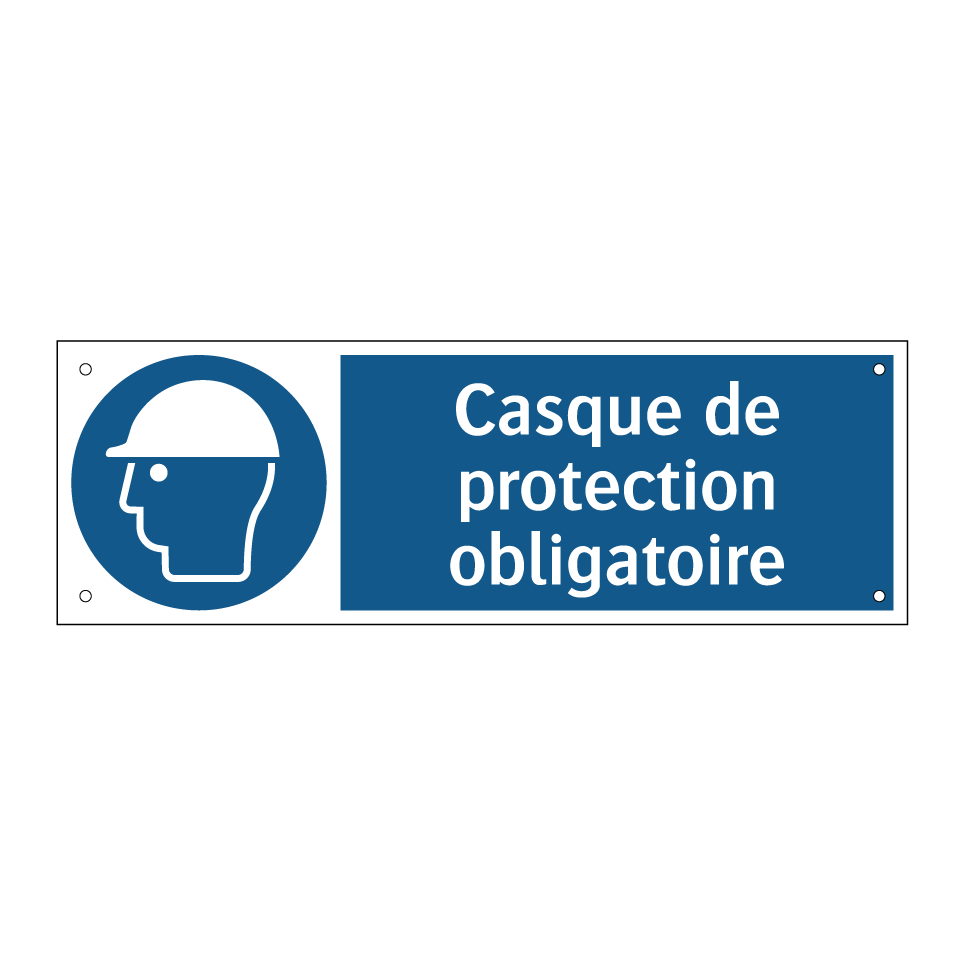 Casque de protection obligatoire
