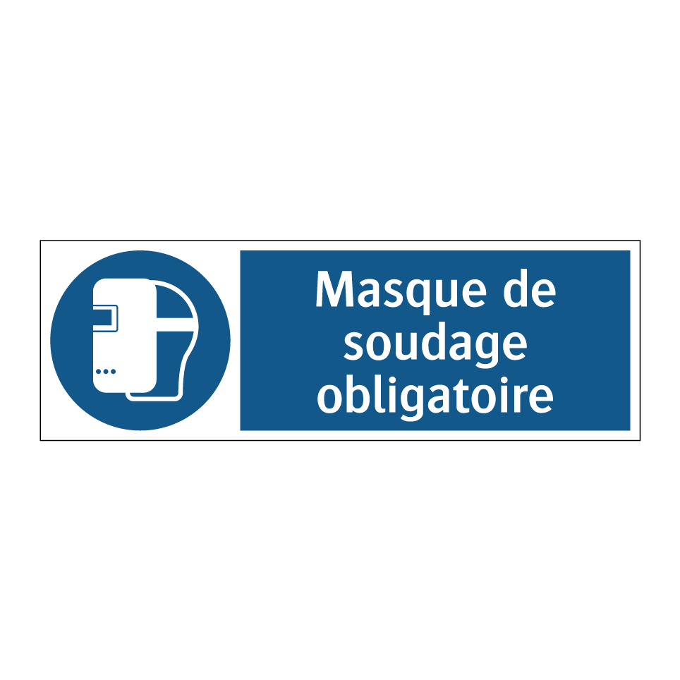 Masque de soudage obligatoire
