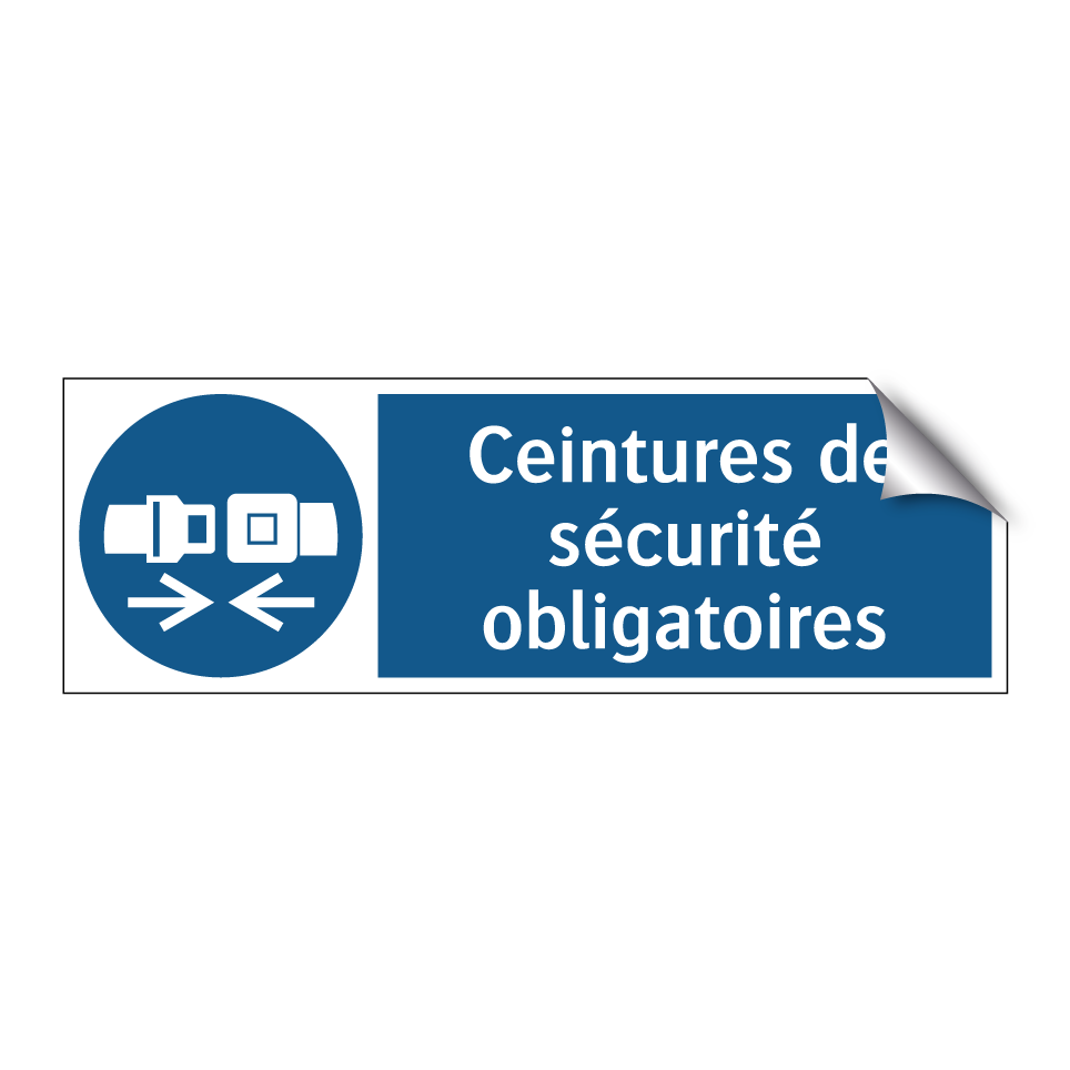 Ceintures de sécurité obligatoires