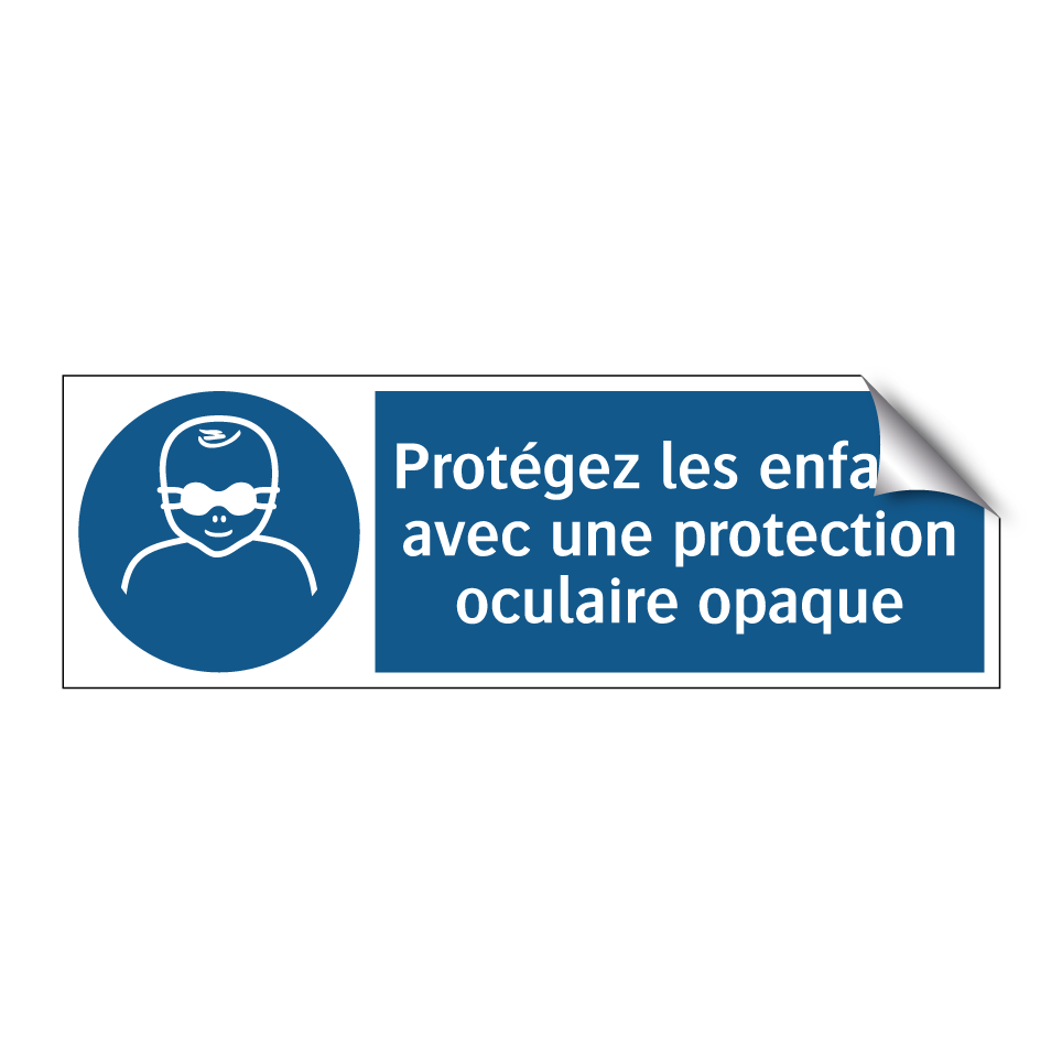 Protégez les enfants avec une protection oculaire opaque