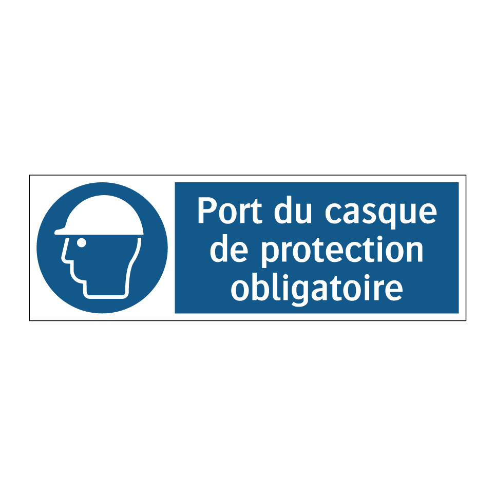 Port du casque de protection obligatoire