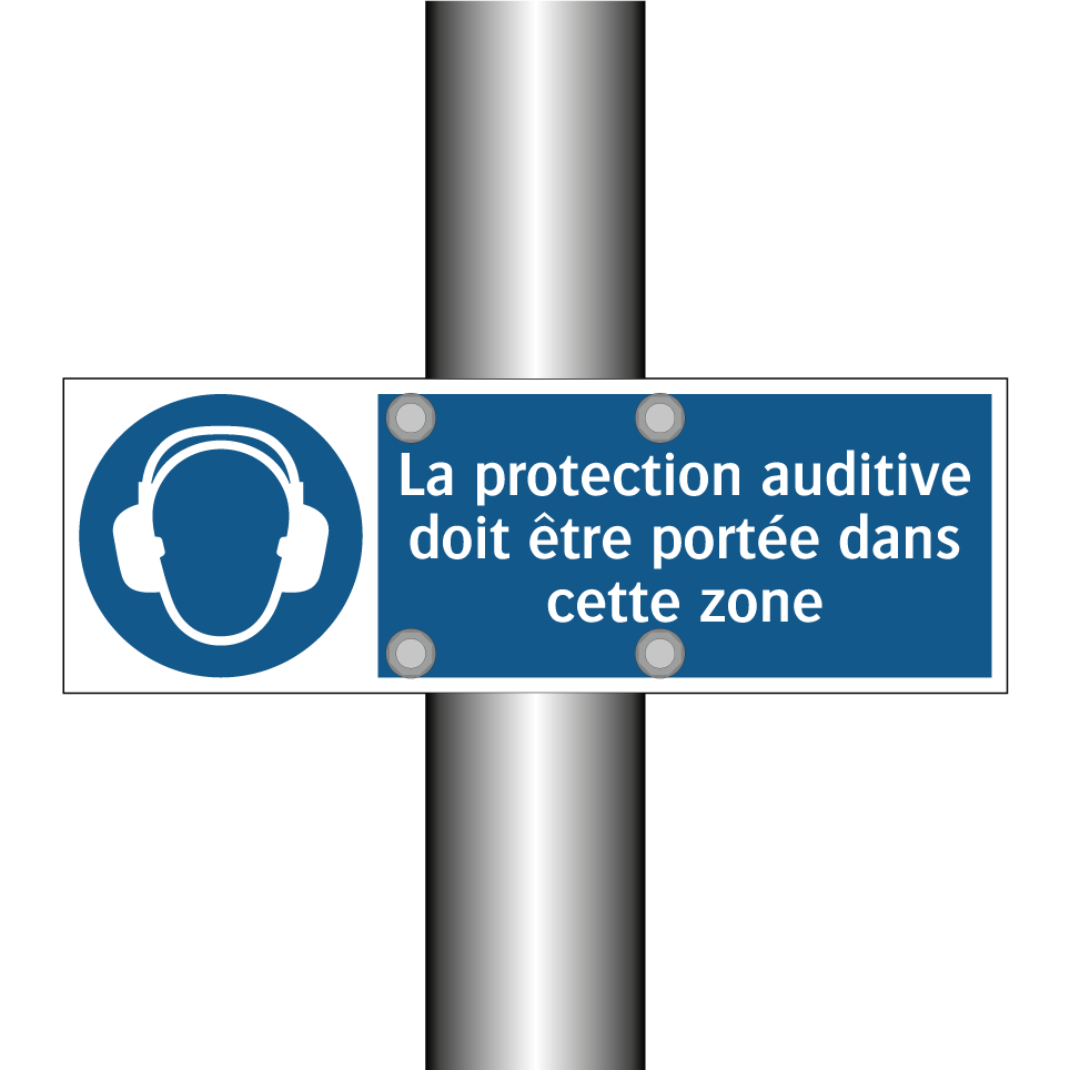 La protection auditive doit être portée dans cette zone