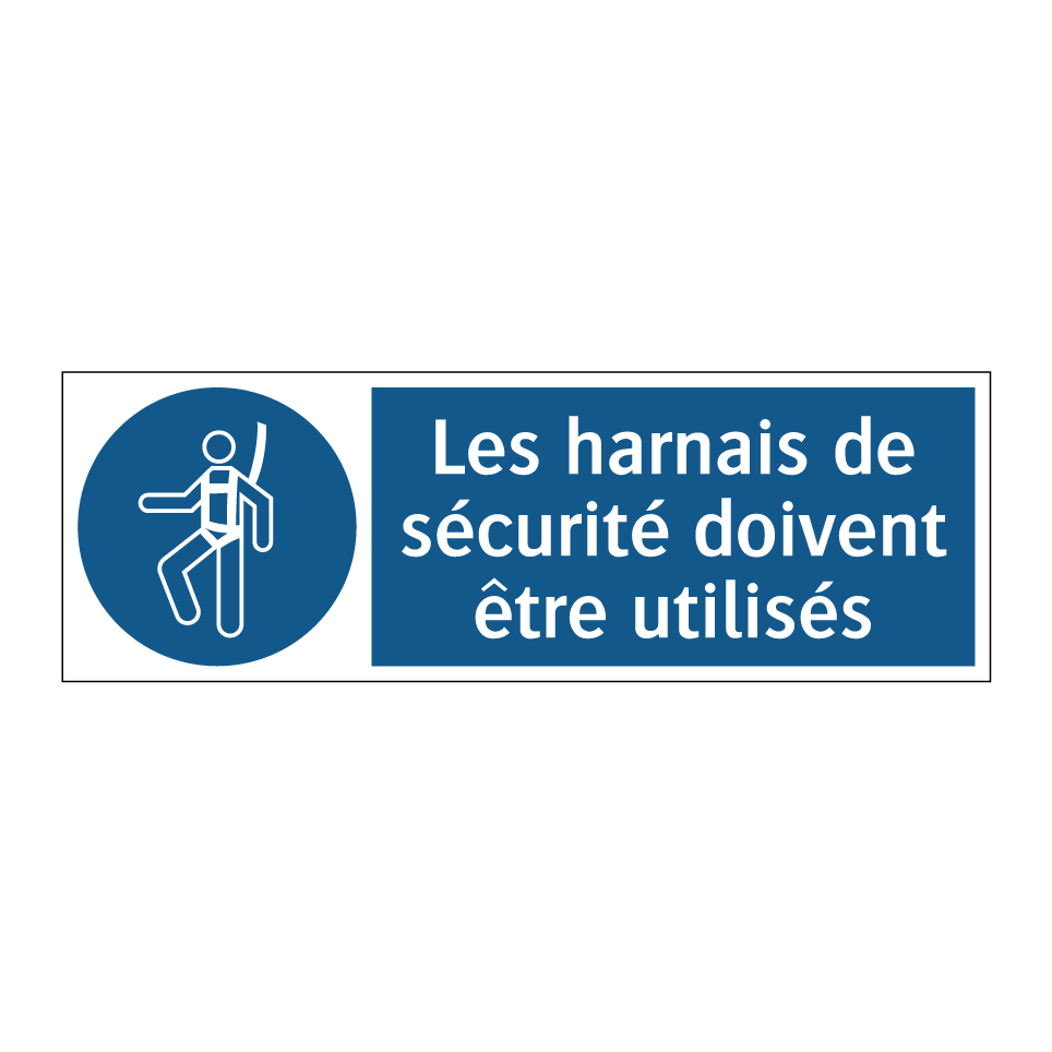 Les harnais de sécurité doivent être utilisés