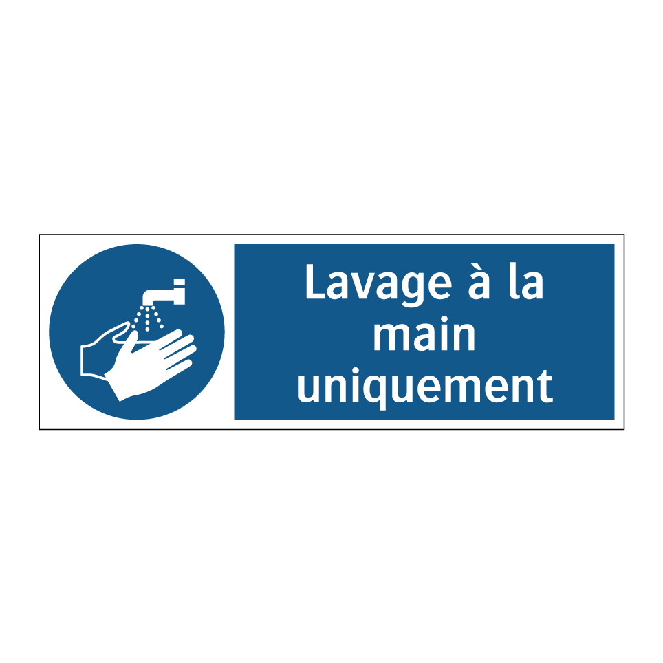 Lavage à la main uniquement