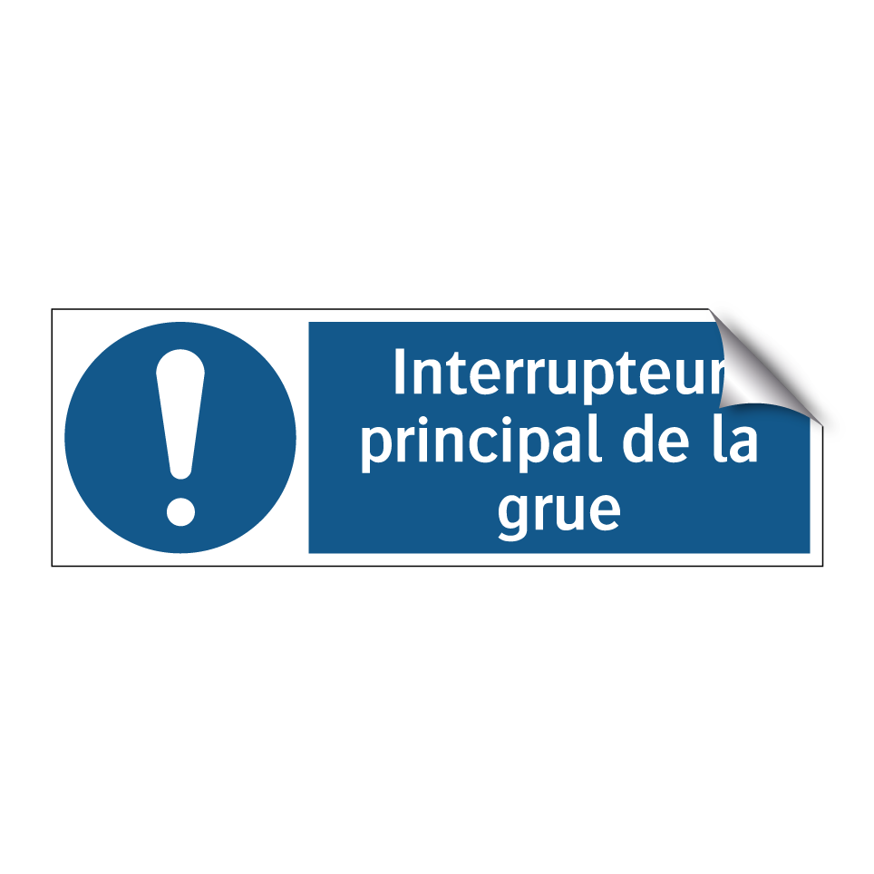 Interrupteur principal de la grue
