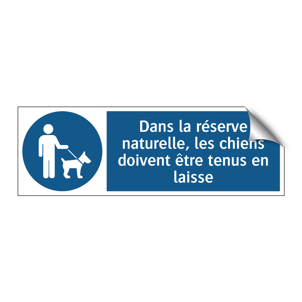 Dans la réserve naturelle, les chiens doivent être tenus en laisse