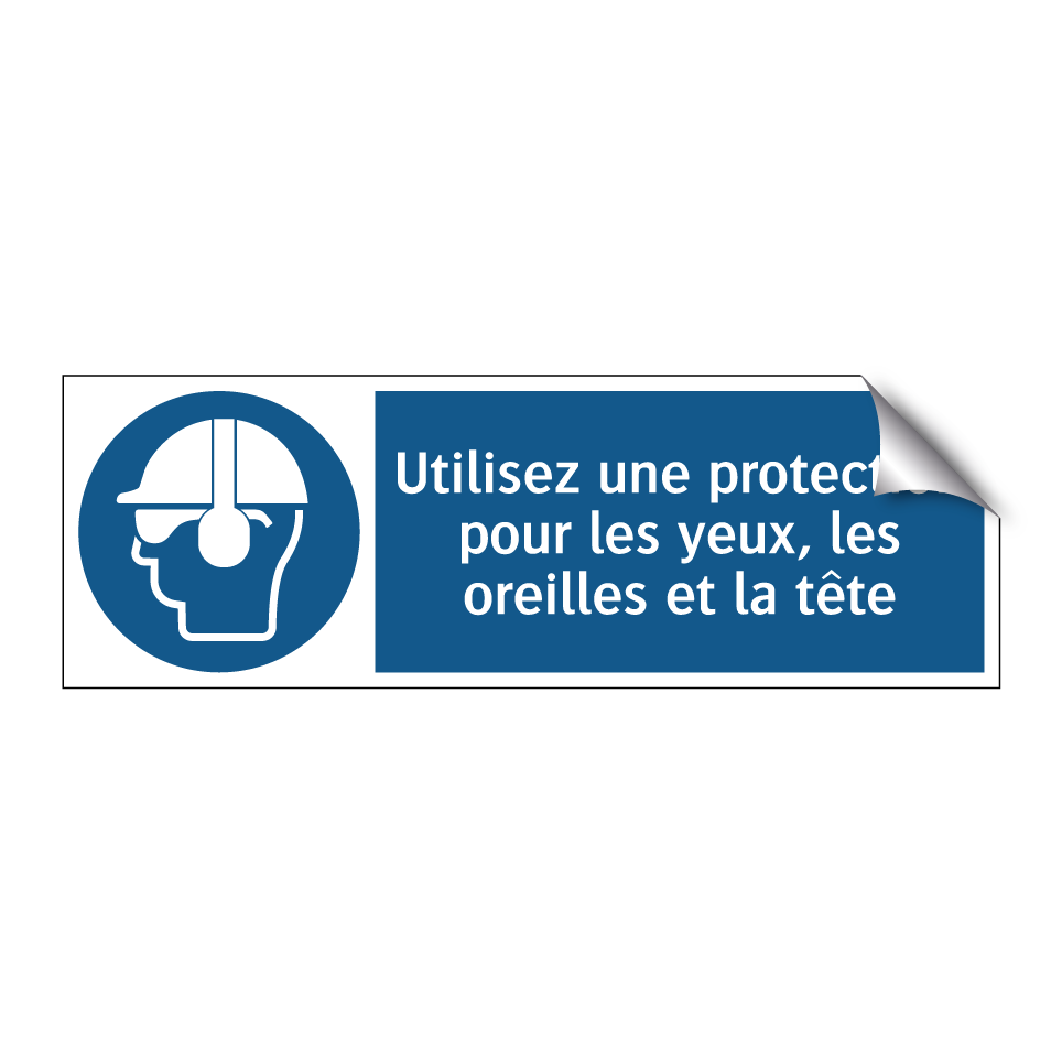 Utilisez une protection pour les yeux, les oreilles et la tête