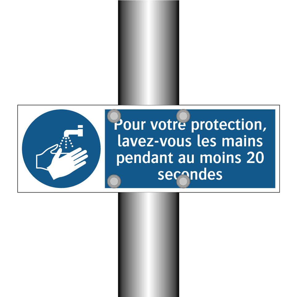 Pour votre protection, lavez-vous les mains pendant au moins 20 secondes
