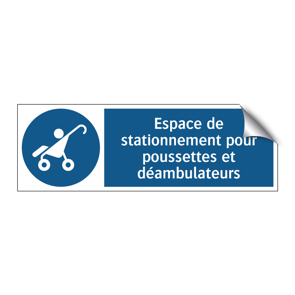 Espace de stationnement pour poussettes et déambulateurs
