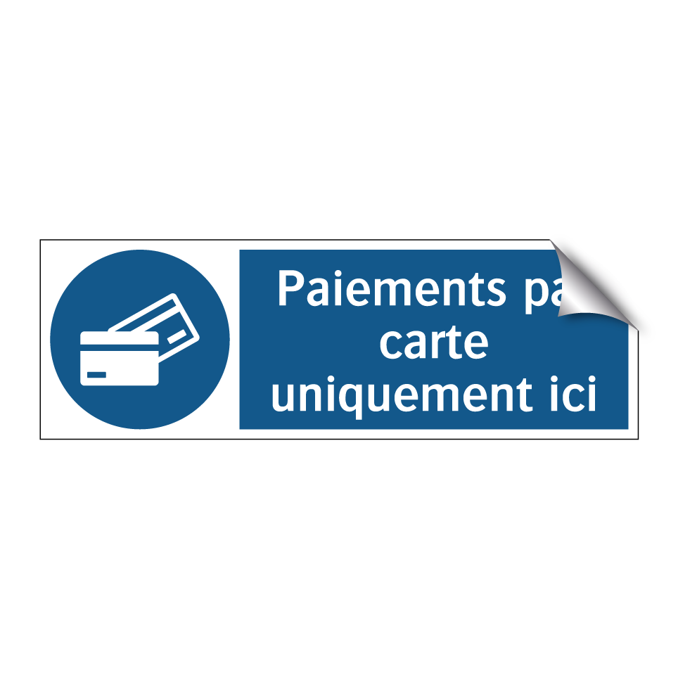 Paiements par carte uniquement ici