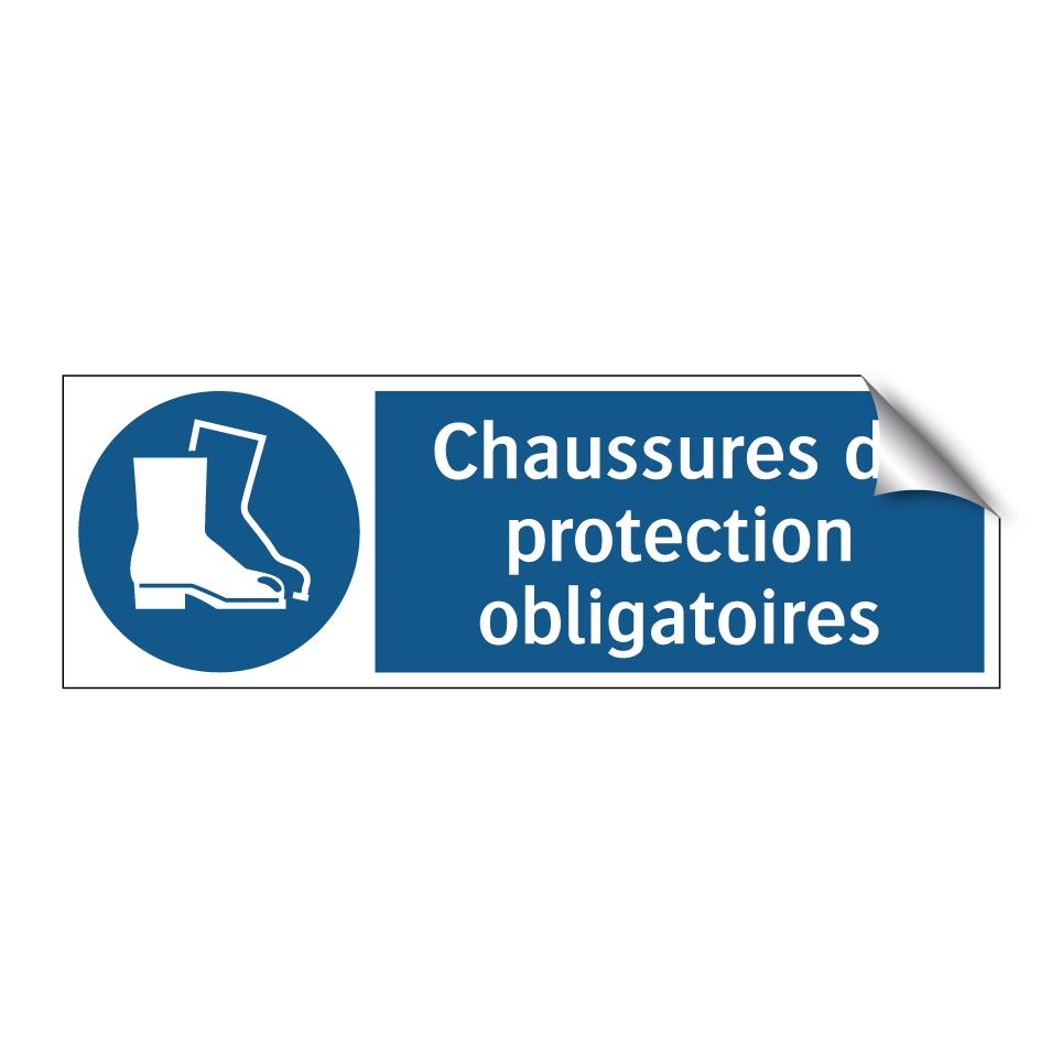 Chaussures de protection obligatoires