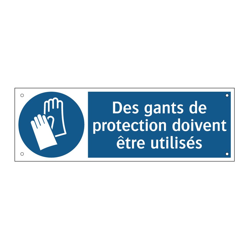 Des gants de protection doivent être utilisés