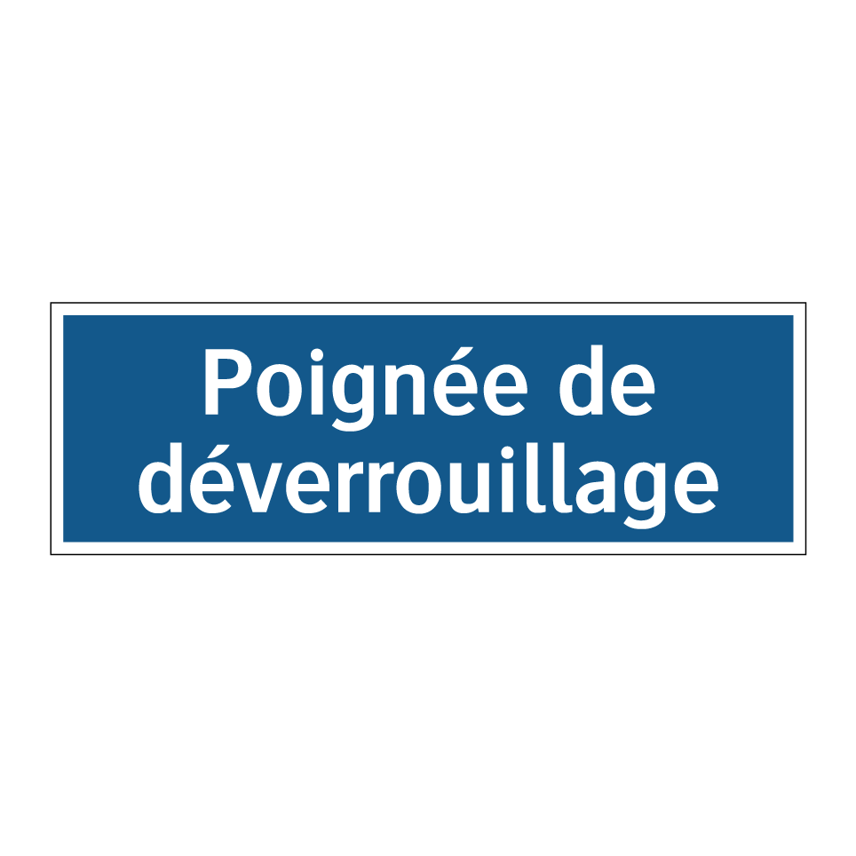 Poignée de déverrouillage
