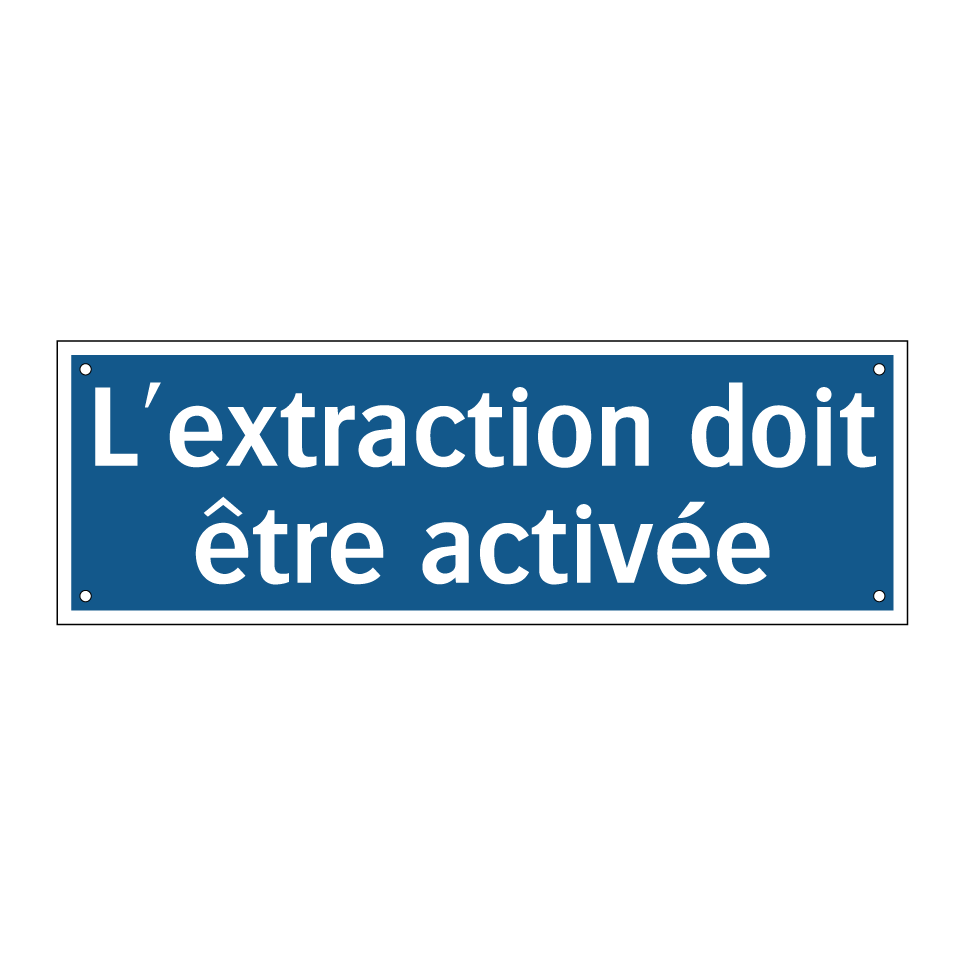 L'extraction doit être activée