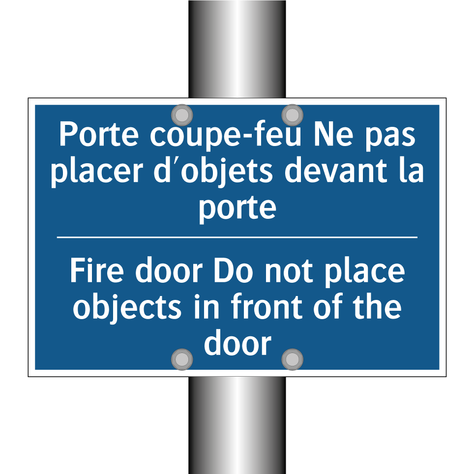 Porte coupe-feu Ne pas placer  /.../ - Fire door Do not place objects  /.../