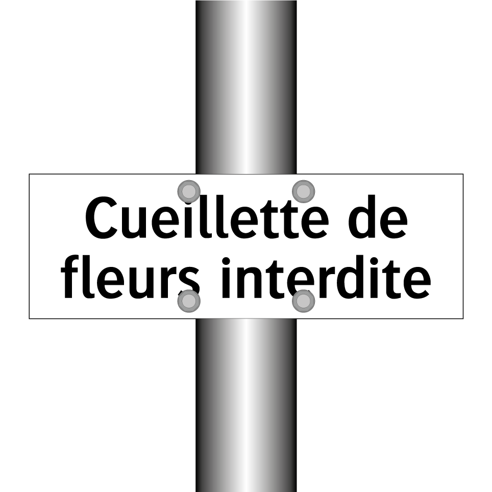 Cueillette de fleurs interdite