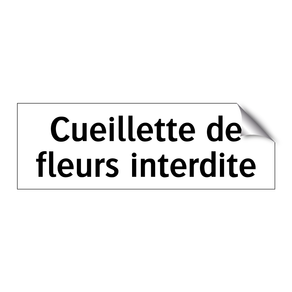 Cueillette de fleurs interdite