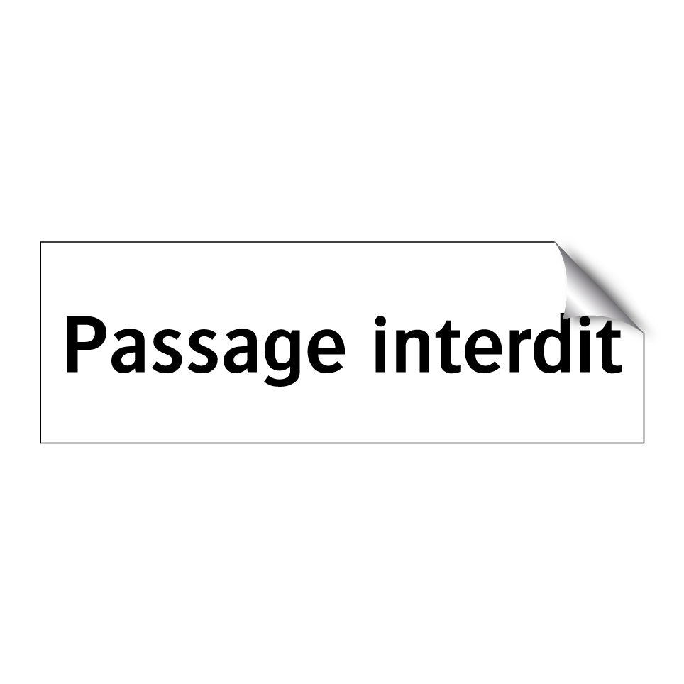 Passage interdit