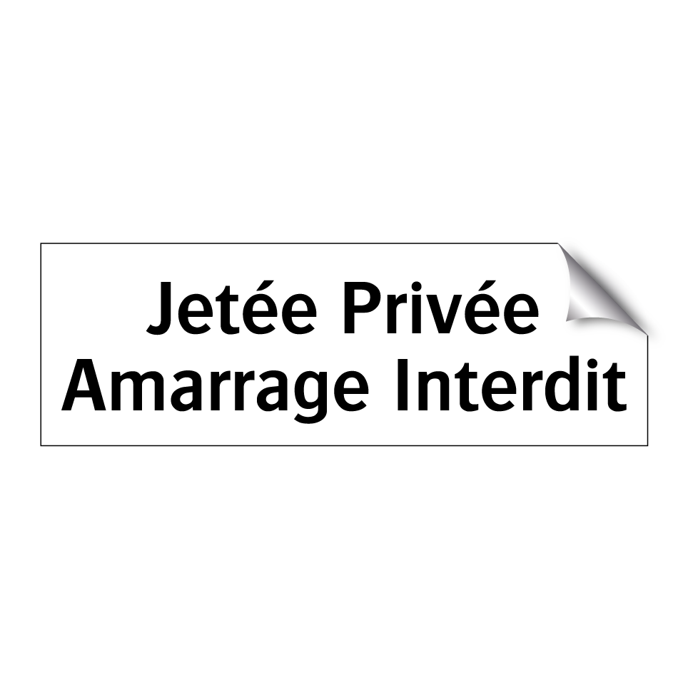 Jetée Privée Amarrage Interdit