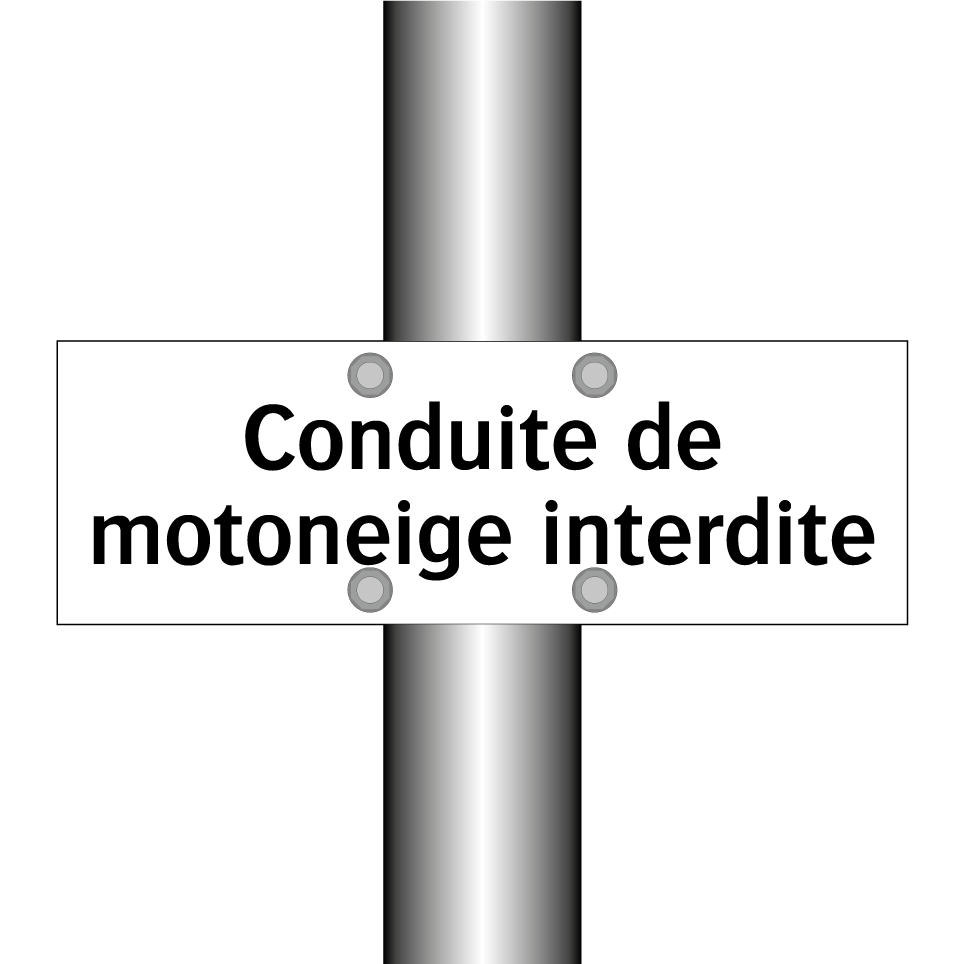 Conduite de motoneige interdite