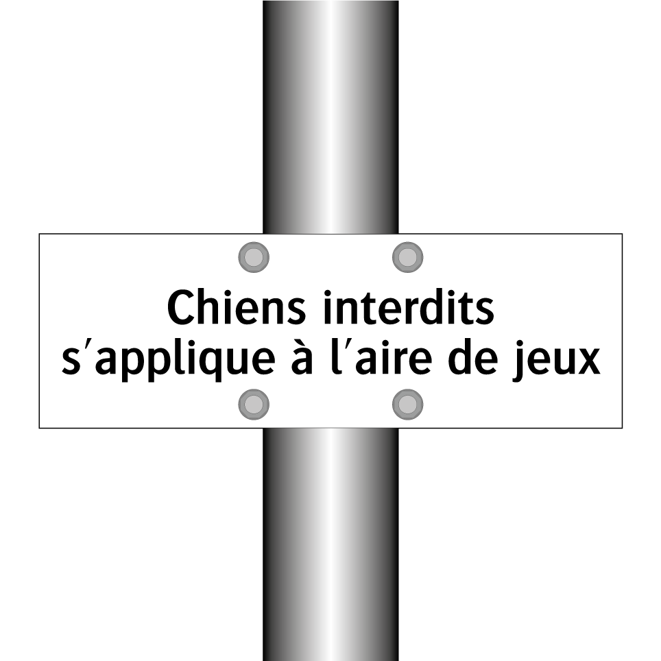 Chiens interdits s'applique à l'aire de jeux