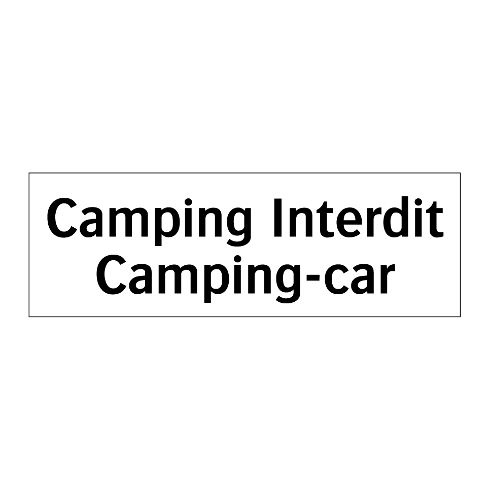 Camping Interdit Camping-car