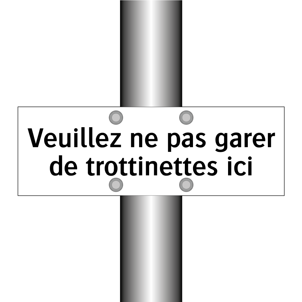 Veuillez ne pas garer de trottinettes ici
