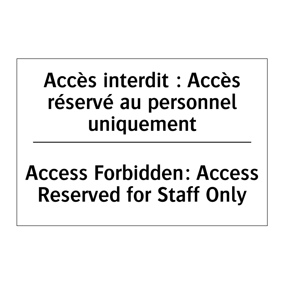 Accès interdit : Accès réservé  /.../ - Access Forbidden: Access Reserved  /.../