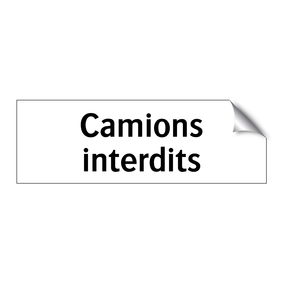 Camions interdits