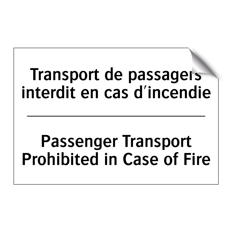 Transport de passagers interdit  /.../ - Passenger Transport Prohibited  /.../