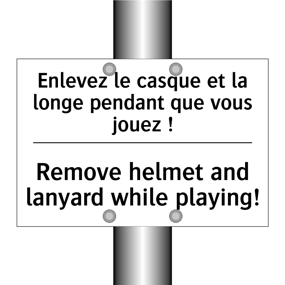 Enlevez le casque et la longe  /.../ - Remove helmet and lanyard while  /.../