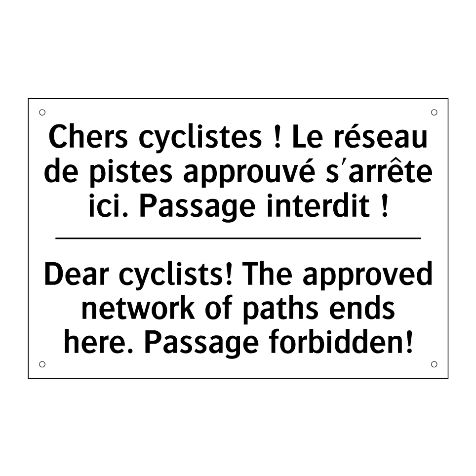 Chers cyclistes ! Le réseau de  /.../ - Dear cyclists! The approved network  /.../