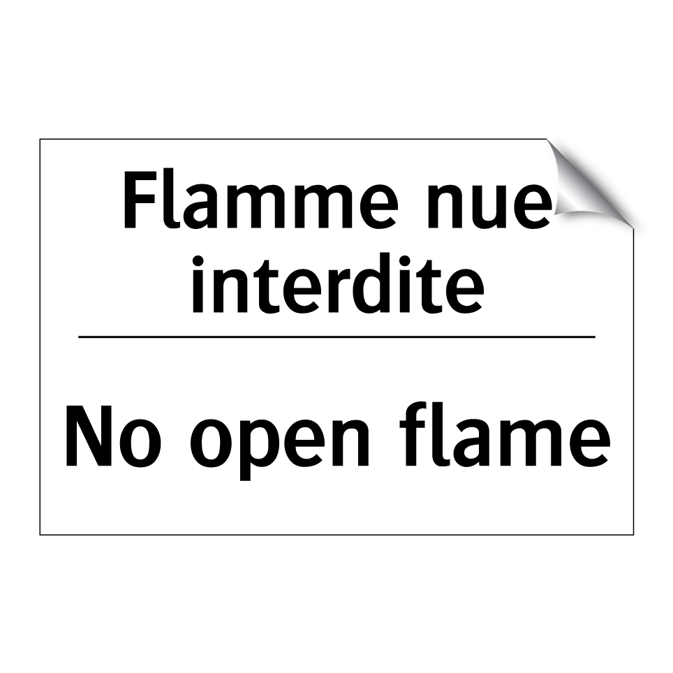 Flamme nue interdite - No open flame