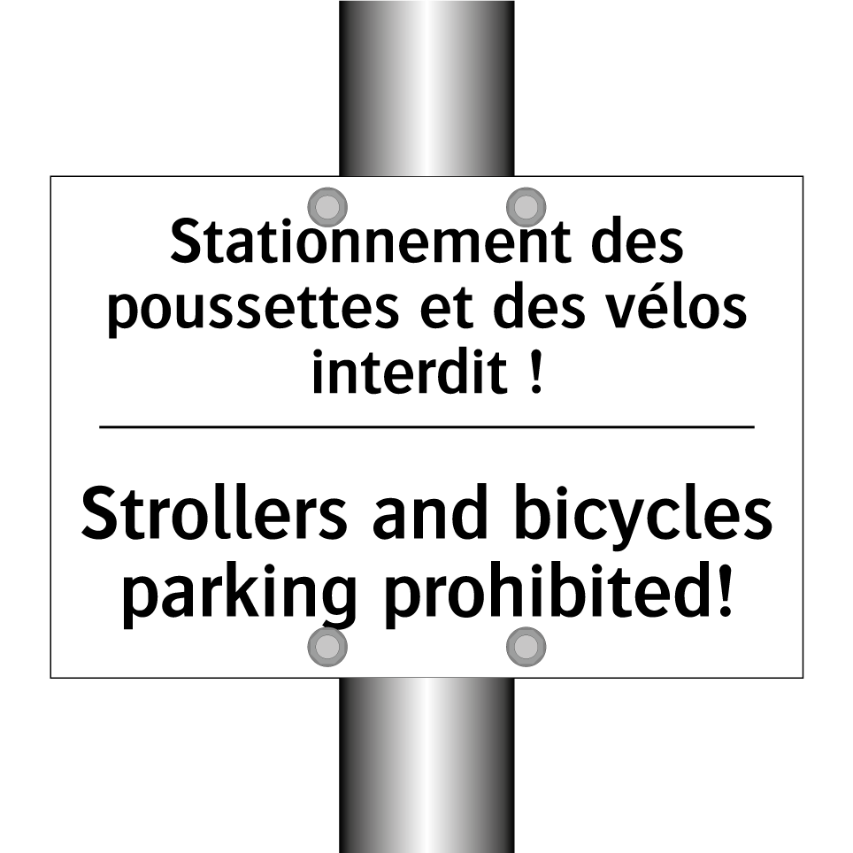 Stationnement des poussettes et  /.../ - Strollers and bicycles parking  /.../