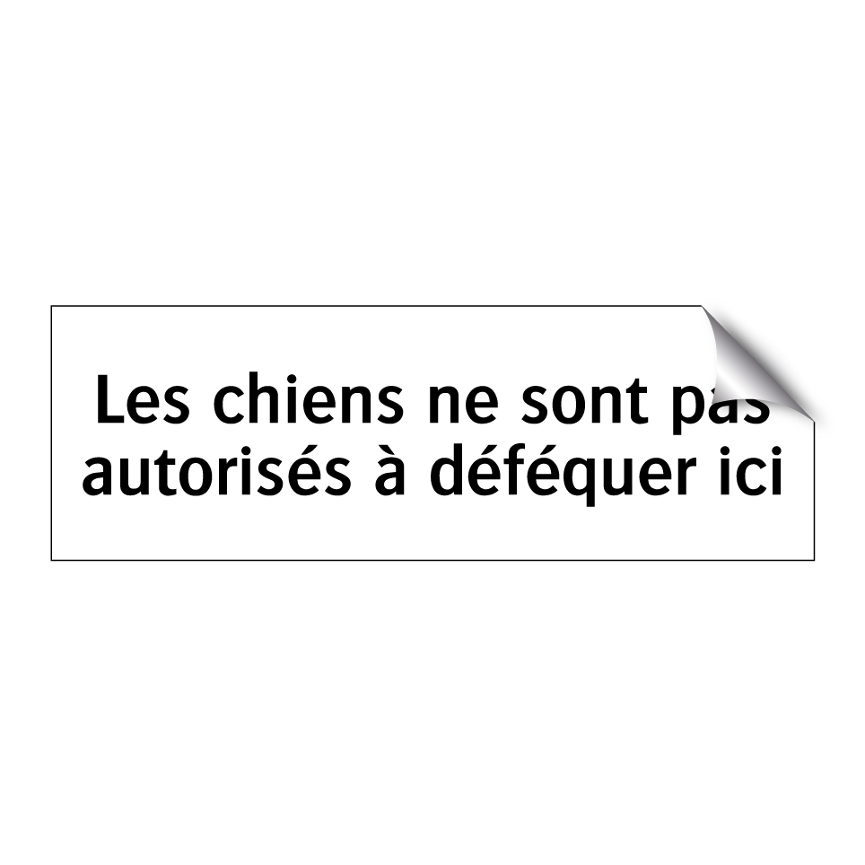 Les chiens ne sont pas autorisés à déféquer ici