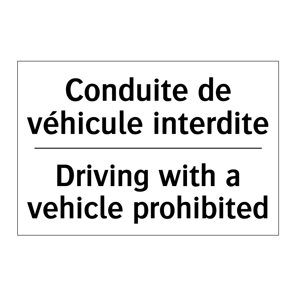 Conduite de véhicule interdite - Driving with a vehicle prohibited /.../
