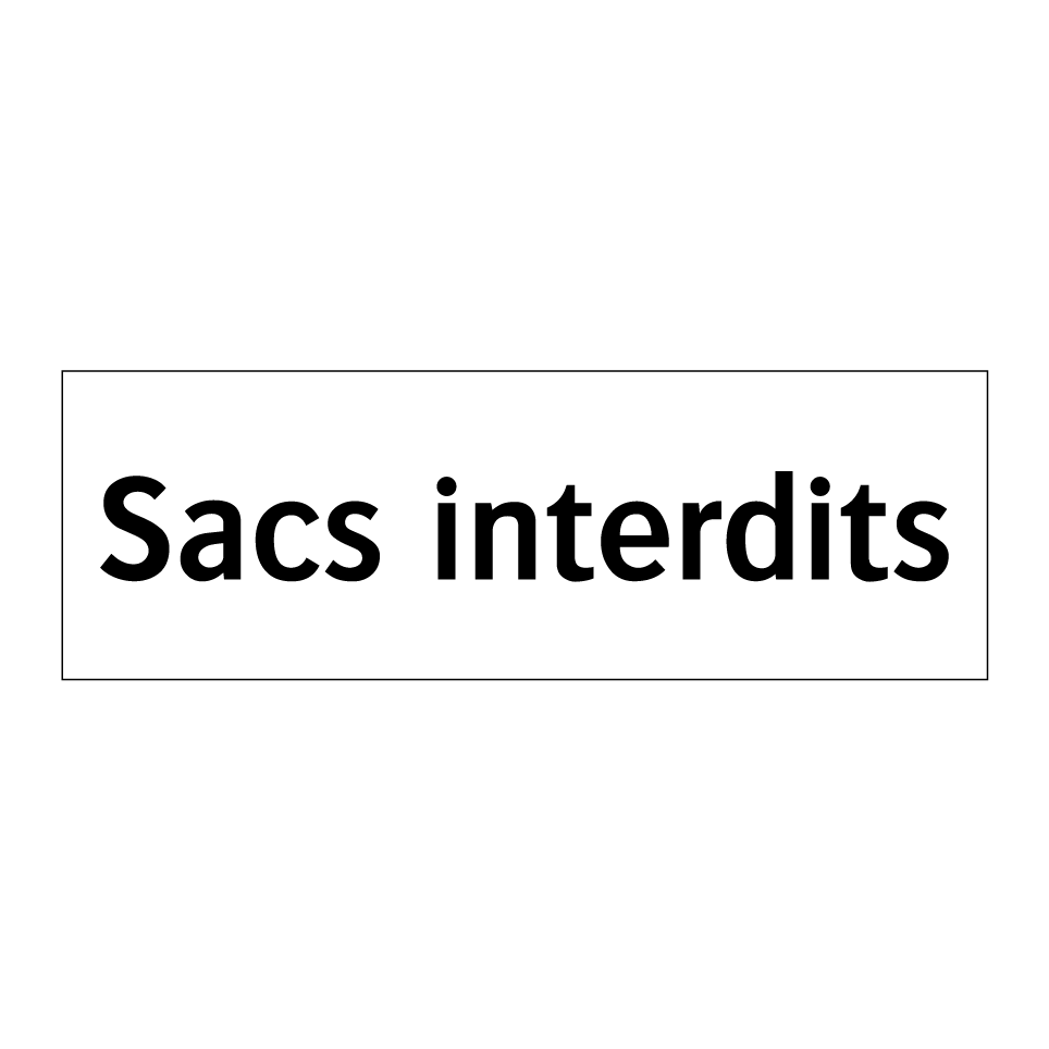Sacs interdits