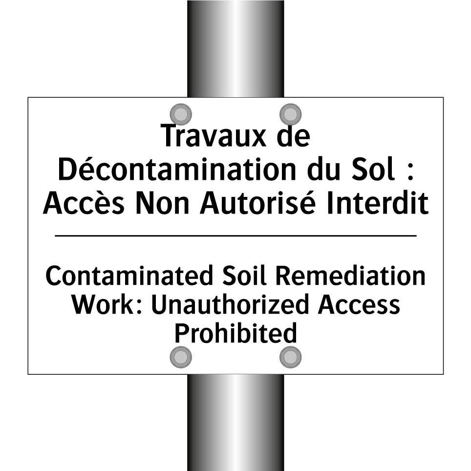 Travaux de Décontamination du  /.../ - Contaminated Soil Remediation  /.../