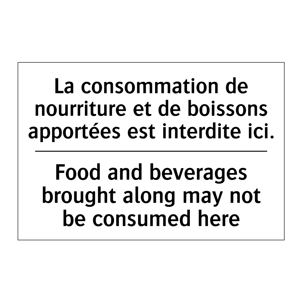 La consommation de nourriture  /.../ - Food and beverages brought along  /.../