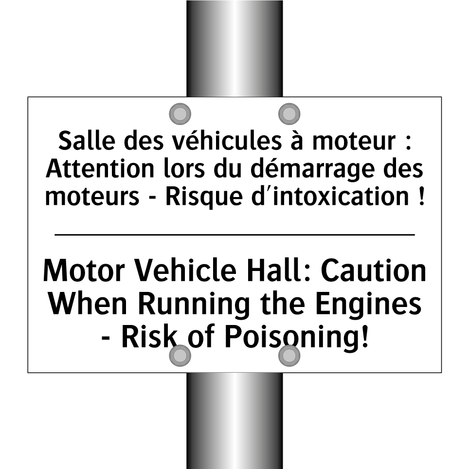 Salle des véhicules à moteur :  /.../ - Motor Vehicle Hall: Caution When  /.../