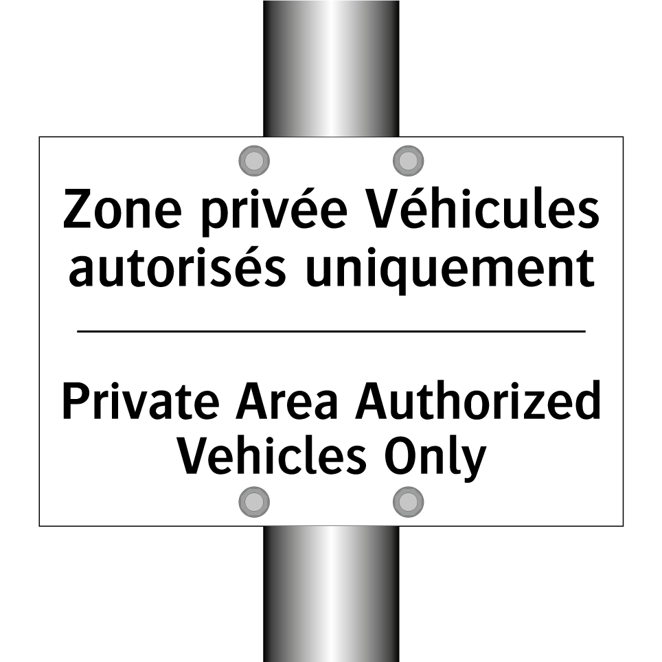Zone privée Véhicules autorisés  /.../ - Private Area Authorized Vehicles  /.../