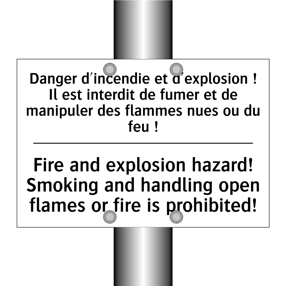 Danger d'incendie et d'explosion  /.../ - Fire and explosion hazard! Smoking  /.../