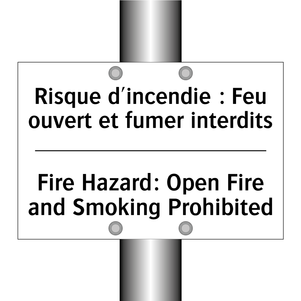 Risque d'incendie : Feu ouvert  /.../ - Fire Hazard: Open Fire and Smoking  /.../