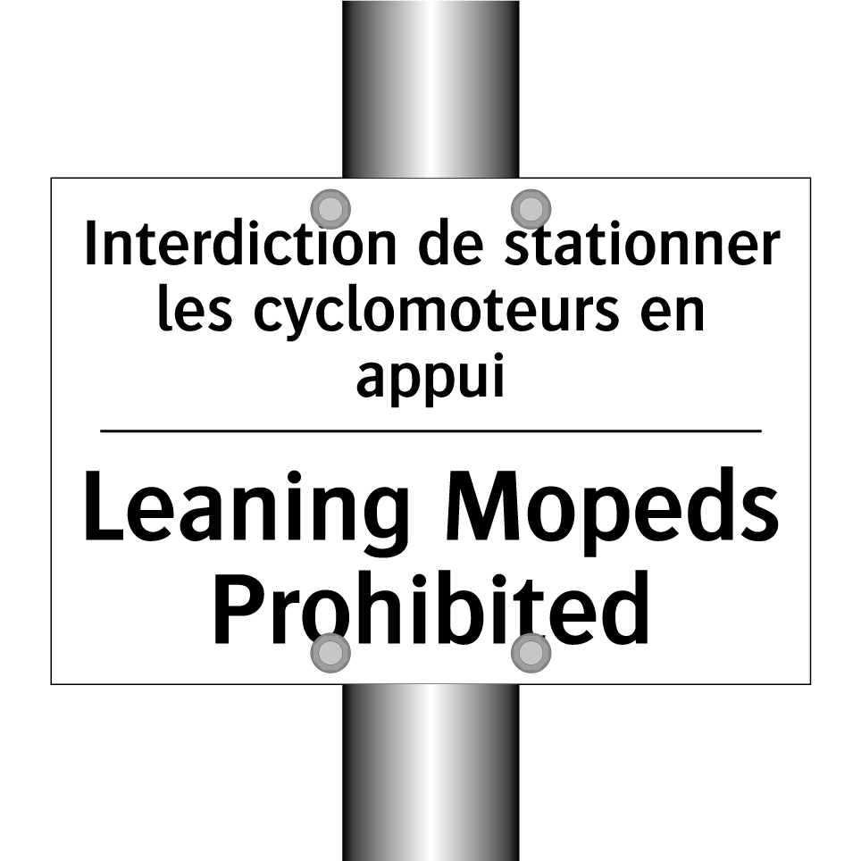 Interdiction de stationner les  /.../ - Leaning Mopeds Prohibited