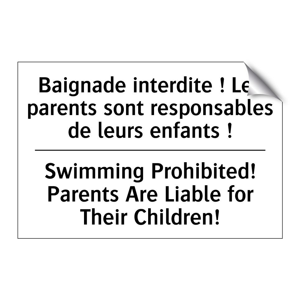 Baignade interdite ! Les parents  /.../ - Swimming Prohibited! Parents Are  /.../