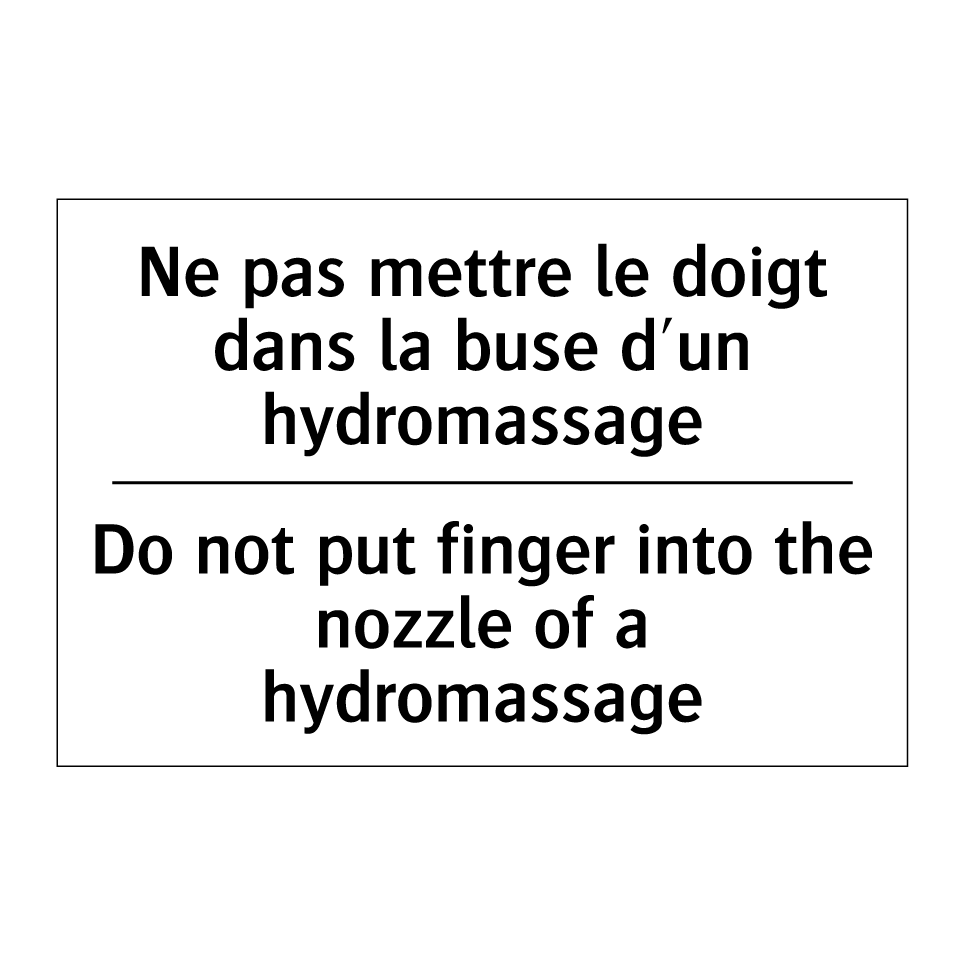 Ne pas mettre le doigt dans la  /.../ - Do not put finger into the nozzle  /.../