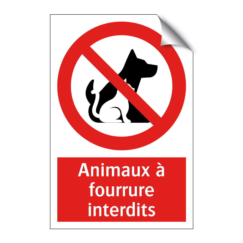 Animaux à fourrure interdits