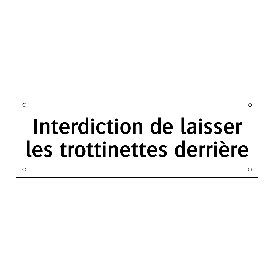 Interdiction de laisser les trottinettes derrière